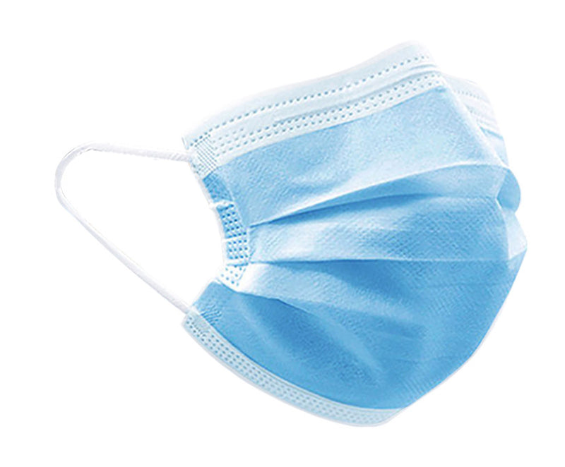 White and Blue Face Mask - 50PC BOX